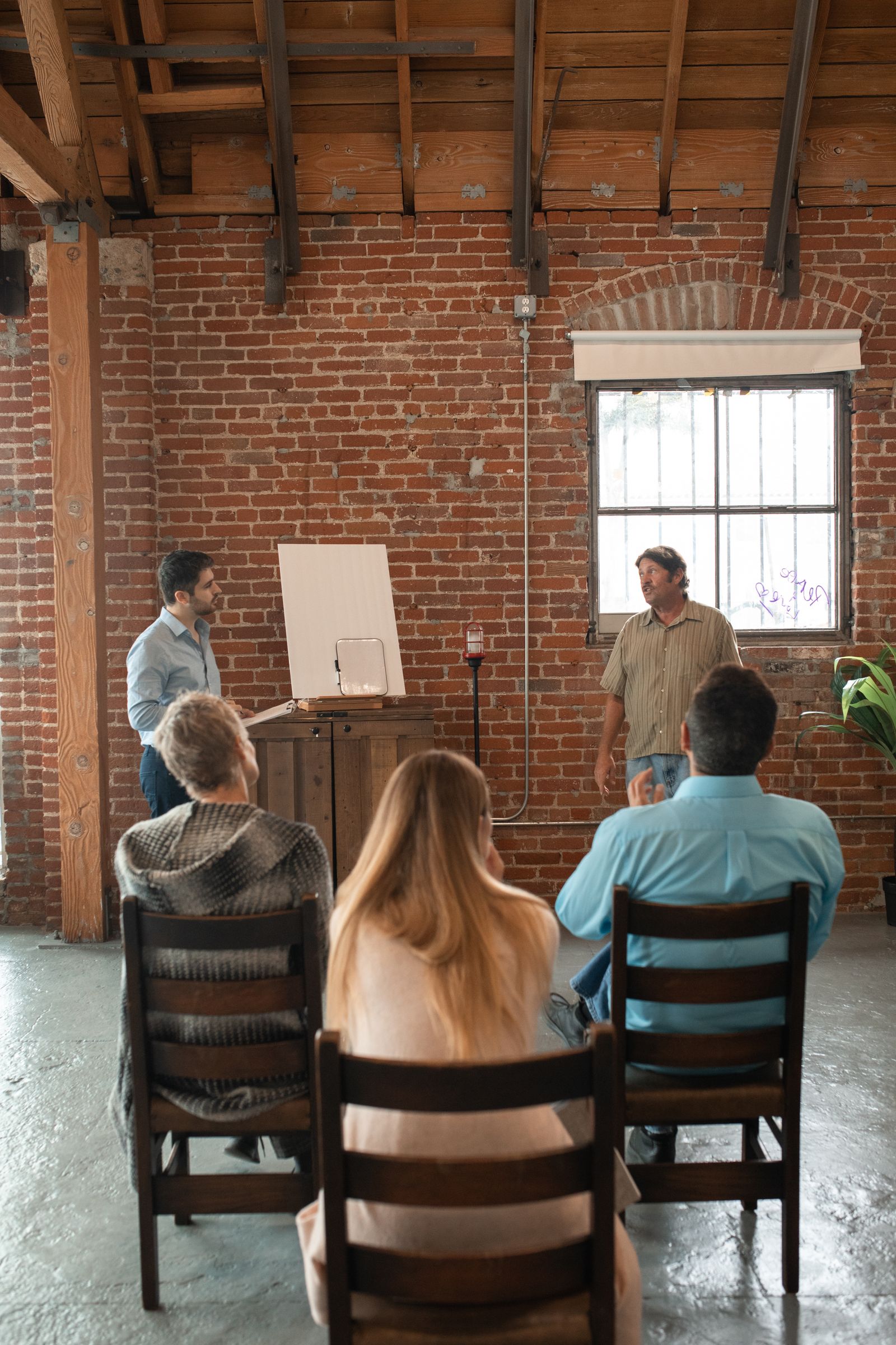 A workforce training group in a classroom